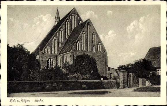 Ak Wiek op het eiland Rügen, kerk