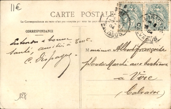 Postcard Lisieux-Calvados, train station