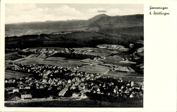 Postcard Gomaringen Baden Württemberg, aerial photograph