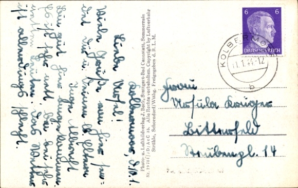 Postcard Kolbermoor in Upper Bavaria, general view