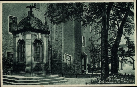 Ansichtkaart Merseburg an der Saale, Rabenhaus op de binnenplaats