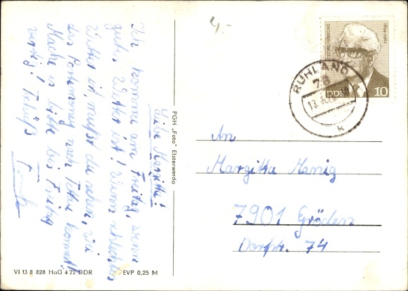 Postcard Tettau Schönberg in Sachsen, municipal council, various views of houses