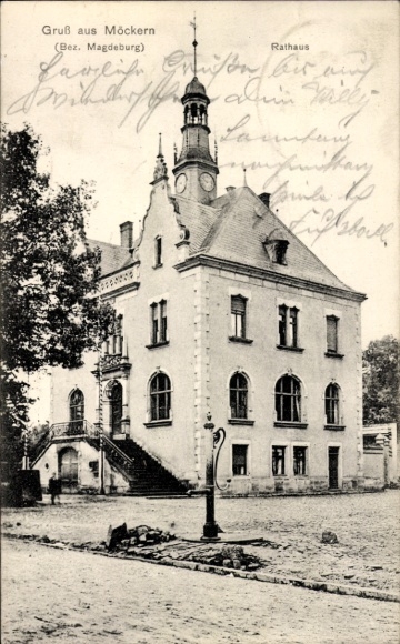 Ak Möckern im Jerichower Land, Gruß aus  Rathaus, Bez. Magdeburg