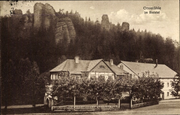 Postcard Gorisch, Ottomühle, Berg, Bieletal