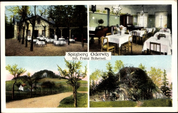 Ak Oderwitz in Oberlausitz, Gasthof Spitzberg, eigenaar Franz Hoheisel