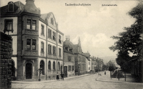 Postcard Tauberbischofsheim in Baden, Schmiedestraße