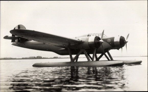 Postcard Italian military aircraft, torpedo vliegentuig, Cant Z 506 B