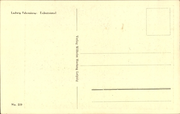 Artist Postcard Fahrenkrog, Ludwig, Earthquake