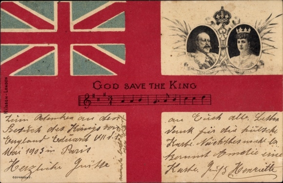 Song Ak God save the King, King Edward VII, Queen Alexandra