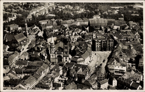 Ak Zittau in Sachsen, Fliegeraufnahme