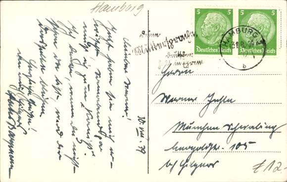 Postcard Hamburg Altona Nienstedten Osdorf, Elbschloss Brewery Bar