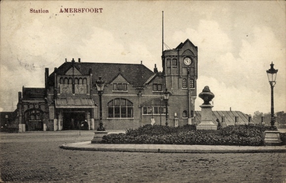 Ansichtkaart Amersfoort Utrecht Nederland, treinstation