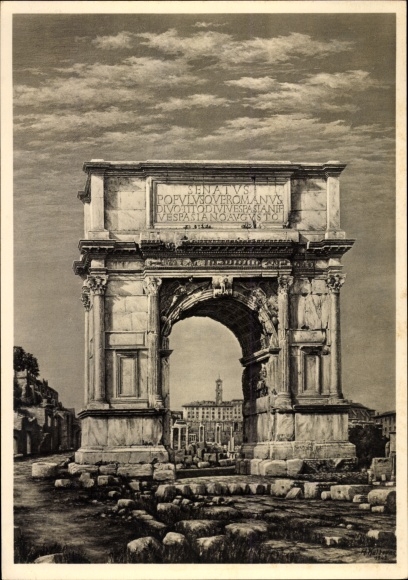 Artist Postcard Kalderach, Alex, The Arch of Tritus in Rome, HDK, perspective, building