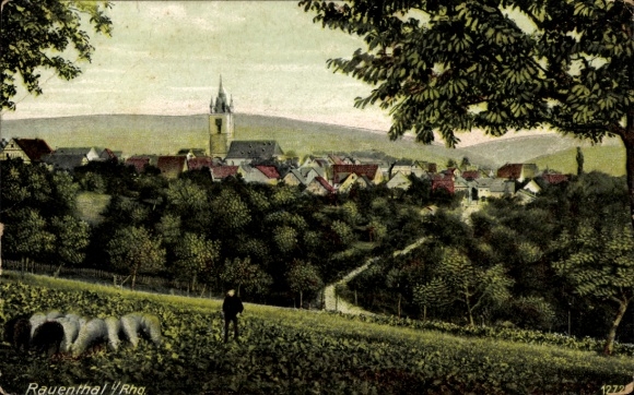 Ak Rauenthal Eltville am Rhein Hessen, Gesamtansicht