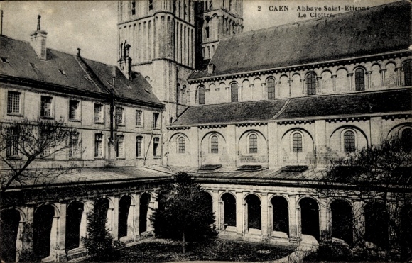 Ak Caen Calvados, Abbaye Saint-Etienne, Le Clottre,   Architektur