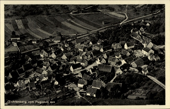 Ak Fichtenberg in Württemberg, Luftaufnahme von  Häuser, Landschaft