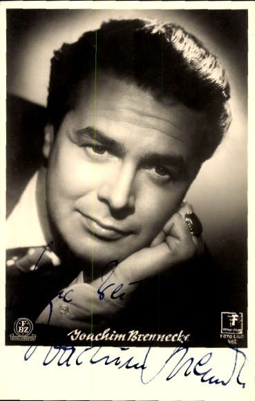 Postcard actor Joachim Brennecke, portrait, FBZ Verlag, autograph