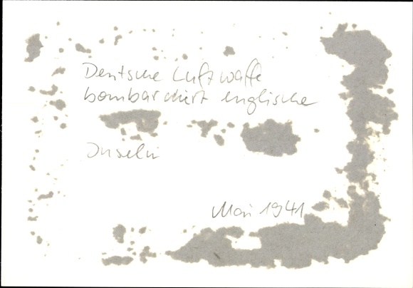 Photo Heinrich Hoffmann, German Luftwaffe bombs on English islands, aerial photograph, May 1941