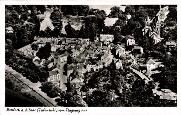 Postcard Dreisbach Mettlach on the Saar, aerial photograph
