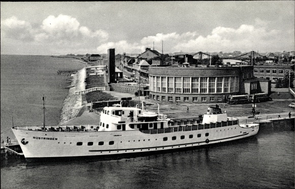 Postcard Wilhelmshaven in Lower Saxony, bathing ship Rüstringen