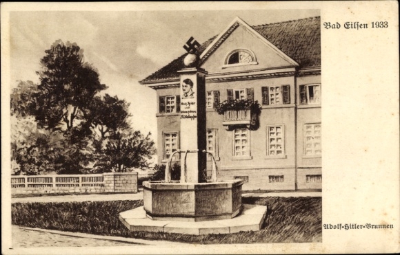 Postcard Bad Eilsen Lower Saxony, Adolf Hitler Fountain