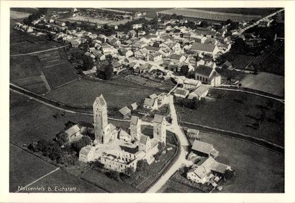 Ak Wolkertshofen Markt Nassenfels Oberbayern, Fliegeraufnahme