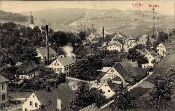 Ak Seiffen im Erzgebirge, Teilansicht