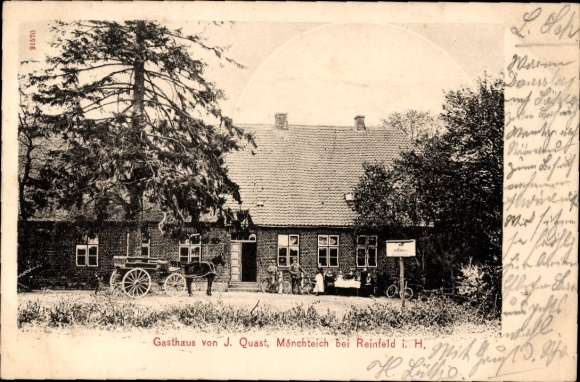 PC Reinfeld in Holstein, J. Quast's inn, Mönchteich