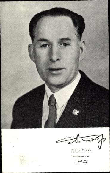 Ak Arthur Troop, Gründer der International Police Association.Portrait, Signatur