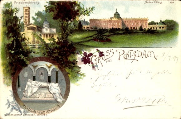 Chromo-Litho Potsdam, Church of Peace, New Palace, Mausoleum of Emperor Frederick III