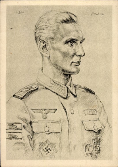 Künstler Ak Willrich, Fritz Kunze, In der Panzerbekämpfung bewährter Pionier Oberfeldwebel, VDA E 65