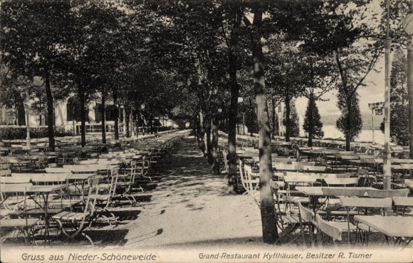 Postcard Berlin Treptow Niederschöneweide, Grand-Restaurant Kyffhäuser