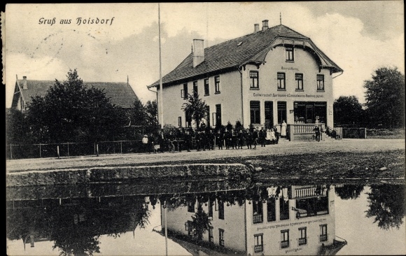 Postcard Hoisdorf in Schleswig Holstein, restaurant, water game