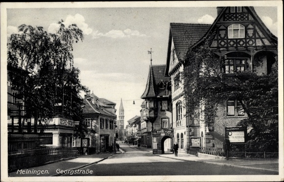 Ansichtkaart Meiningen in Thüringen, Georgstrasse