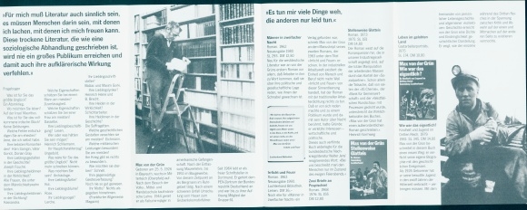 Handout writer Max von der Grün, book Springflut, autograph