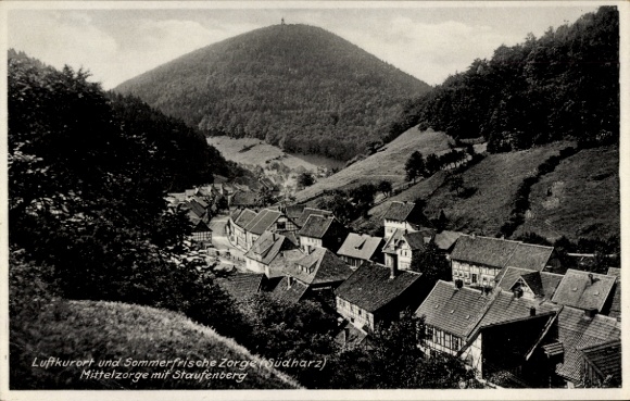 KP Zorge Walkenried w Harz, uzdrowisko klimatyczne, letnisko, Mittelzorge, Staufenberg, krajobraz