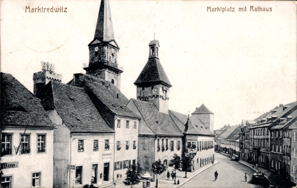 KP Marktredwitz w Fichtelgebirge, rynek z ratuszem