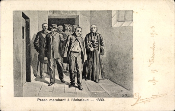 Artist Postcard Prado marchant a l'echafaud 1889
