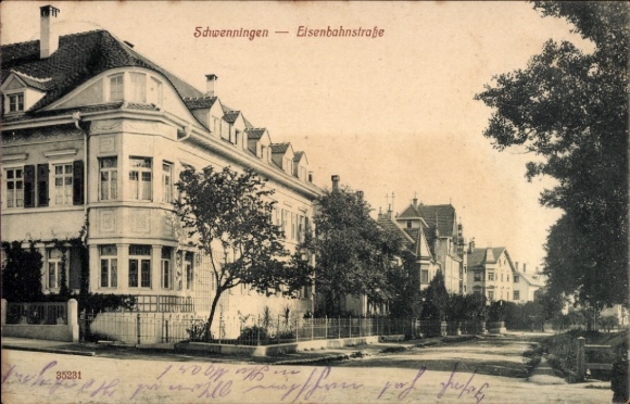Ak Schwenningen am Neckar, Eisenbahnstraße