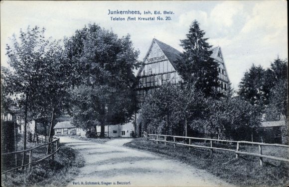 Postcard Kreuztal in Westphalia, Junkernhees