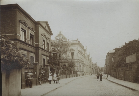 Original photo of Rheine in Münsterland, NRW, Poststraße, around 1900