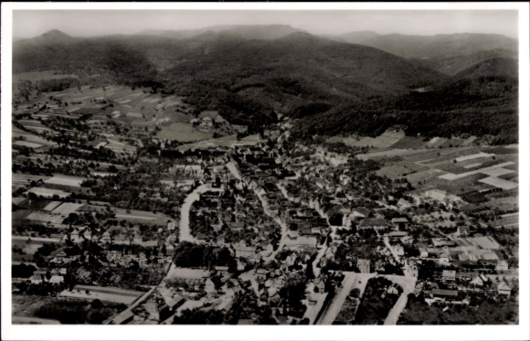 Postcard Bad Bergzabern on the Palatinate Wine Route, aerial photograph