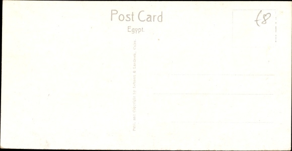 Postcard Port Said Egypt, Native Quarter, Horse Tram