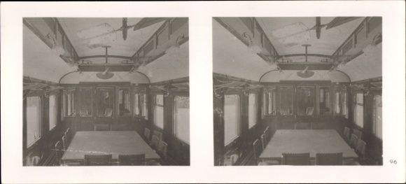Stereo spatial image photo &quot;The Battle in the West&quot;, No. 96 carriage by Marechal Foch, Compiegne