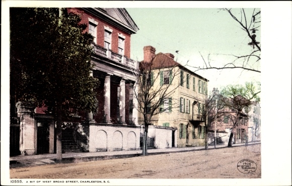 Ak Charleston South Carolina Verenigde Staten, West Broad Street
