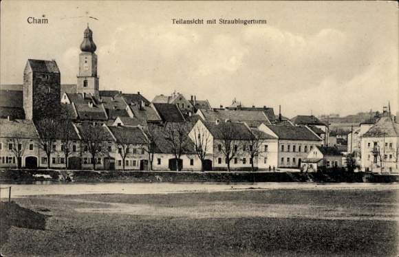 Ak Cham in der Oberpfalz, Straubingerturm