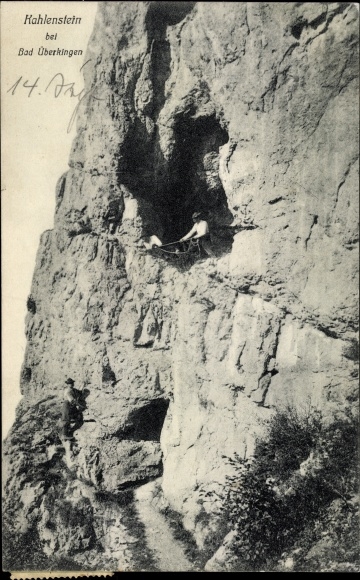 Postcard Bad Überkingen in Württemberg, Kahlenstein, climbing wall