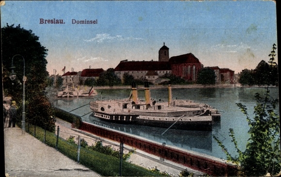 KP Wrocław Breslau Schlesien, Dominsel, Dampfer