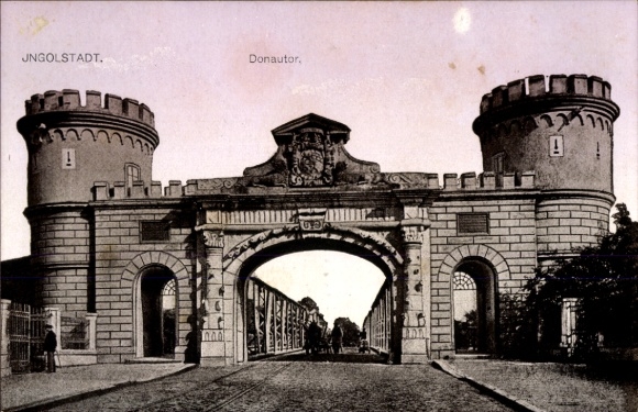 KP Ingolstadt nad Dunajem Górna Bawaria, mury miejskie, Dunaj autor, architektura