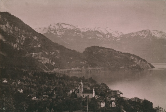 Photo Vitznau Canton of Lucerne, Panorama, Bernese Oberland, August 1891